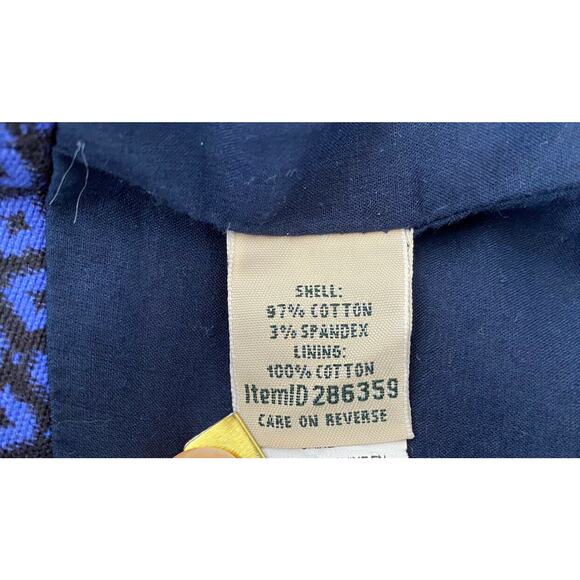 LL BEAN Blue Diamond Print Lined Favorite Fit Pencil Skirt 10 Reg Modest #286359 - Picture 7 of 9